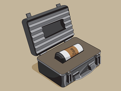 Graphic Designer Survival Kit case coffee coffee cup humor java silly suitcase top secret vector