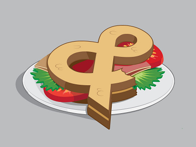 Ampersandwich design food graphic humor icon illustration mash up sandwich silly vector