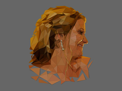 Low Poly Portrait - Profile View ai beziers digital art illustrator low poly polygon portrait vector vector art
