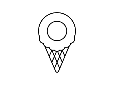 Sweet Location icon line art location location based mashups ux design vector