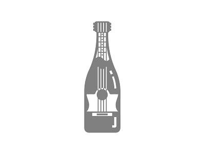 Wine and Music bottle design event graphic guitar icon lineart mashup music simple vector wine