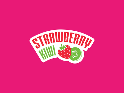 Strawberry-Kiwi branding fruit fruit illustration fruit logo fruity icon icon design icons illustration kiwi logo strawberry typography vector