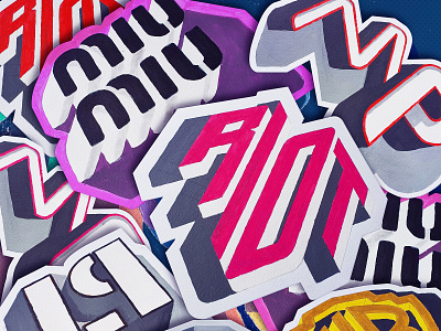 hand made handmade lettering stickers typography