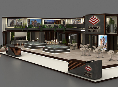 Tabarak Holding Stand 3dsmax booth cityscape exhibition exhibition booth design exhibition design stand