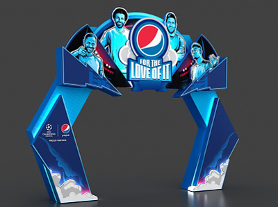 Pepsi UCL Gate 3dsmax adve advertising design event football gate pepsi pepsico ucl