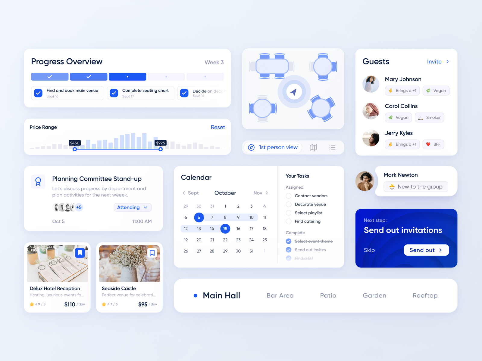 Event Organizer | UI Components by Lisa Kukharska for Qubstudio ...