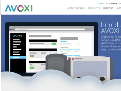 Avoxi Concept design flat product psd telecomm tour web