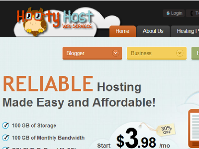 Hooty Host Web Hosting Website