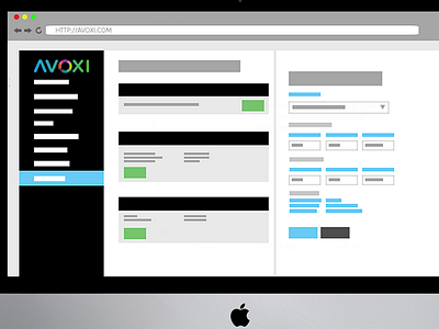 Customer Portal simple Modeling - Avoxi design modeling ui ux
