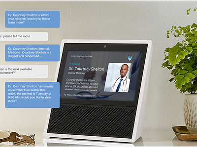 AI integration to daily Healthcare via Echo Show amazon artificial intelligence healthcare insurance