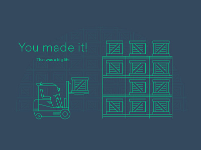 Empty State Illustration app boxes empty state forklift illustration line ui warehouse