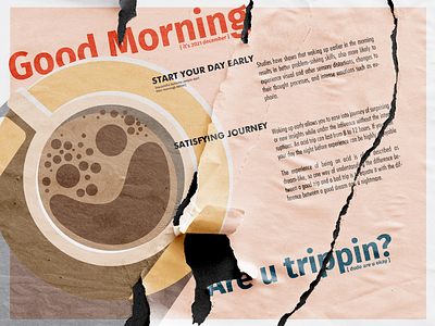 Good morning coffee design graphic design illustration illustrator morning photohsop poster print