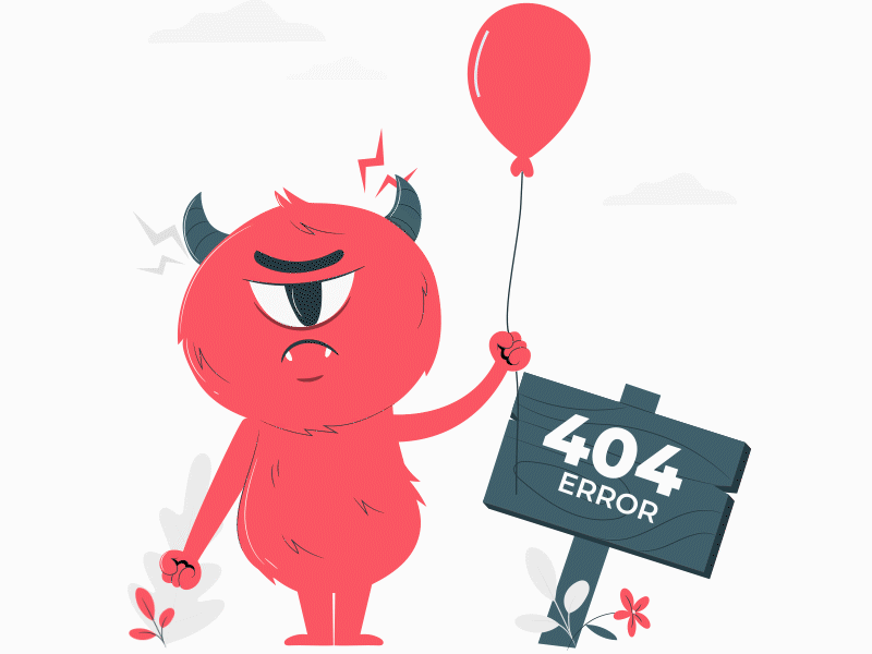 Monster Theme 404 Error Animation