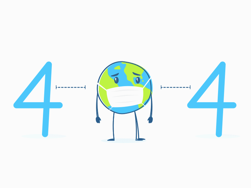 Pandemic Earth 404 Error Animation For Website 404 animation animation corrona design earth graphic design illustration json logo lottie mask medical motion graphics pandemic system error animation ui web animation world