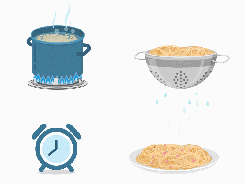 Instant Pasta Making Process Lottie Animation
