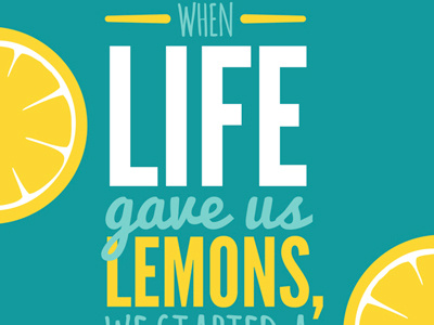 Brightside Lemonade Poster brand branding bright color company font logo poster type typography