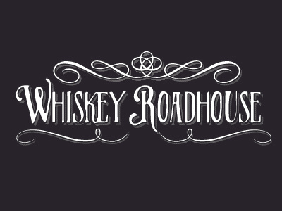 Whiskey Roadhouse branding calligraphy country hand written type typography western whiskey