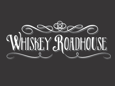 Whiskey Roadhouse typography calligraphy type hand written branding whiskey country western