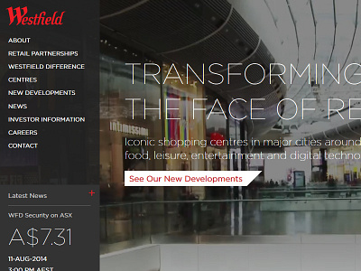 Westfield Corporate corporate hundred10 web design