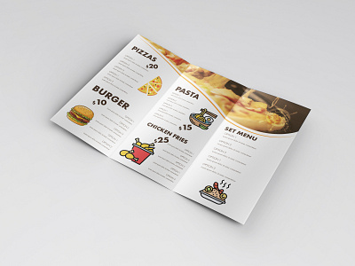 Restaurant Menu Trifold brochure branding brochure brochure design brochure template fashion food free brochure free download illustration trifold brochure