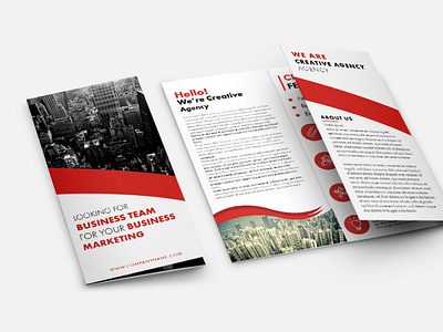 Creative Red Trifold Brochure