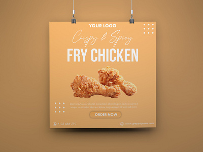 Fry-Chicken Poster branding design poster poster design posters social social media social media design social network socialmedia
