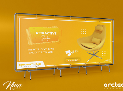 Yellow Sofa poster ad ad post adobe advertise advertising branding design poster poster design