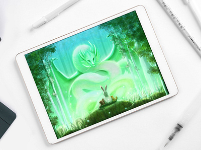 Drangon & Bunny design digital art digital design