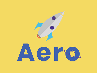 Daily Logo Challenge 1/50: Aero/Rocketship branding dailylogochallenge design flat illustration logo typography vector