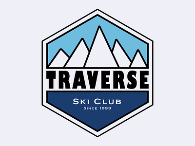 Daily Logo Challenge 8/50: Traverse/Ski Mountain branding dailylogochallenge design illustration illustrator logo vector