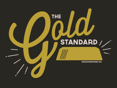 The Gold Standard gold hand lettering illustration