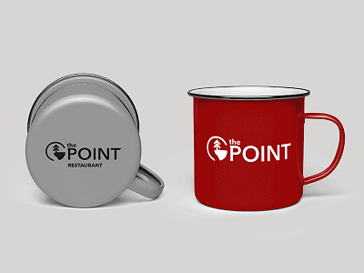 The Point Restaurant Cup branding illustrator logo restaurant