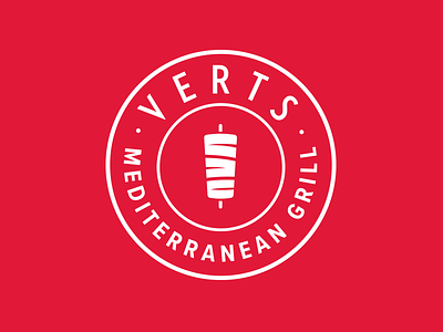 Verts Mediterranean Grill Logo badge fast casual food mediterranean nyc qsr restaurant verts