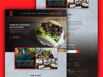 Koja Homepage california fast casual food japanese korean new york nyc qsr restaurant rice simmer website