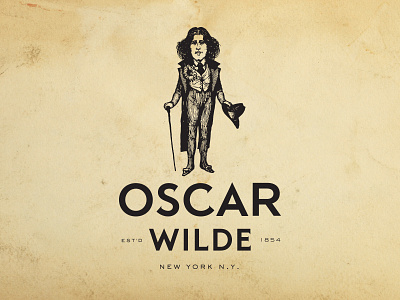 Oscar Wilde Logo bar drinks historic illustration nightlife nomad nyc oscar wilde