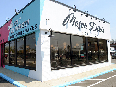 Mason Dixie Exterior biscuits building drive thru exterior fast casual hand painted maryland qsr simmer