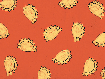 Empanadas! cuban empanadas fast casual food illustration nyc pattern restaurant sophies