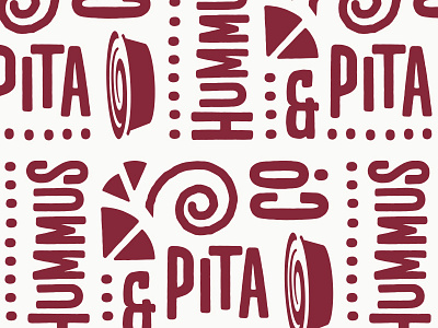 Pita Pattern fast casual food hummus mediterranean nyc pattern pita restaurant spiral