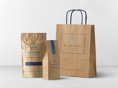 Blue Park Packaging bags bench blue park collateral food nyc packaging restaurant rice takeout