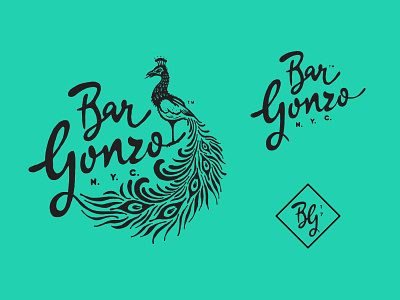 Bar Gonzo bar bird drinks food gonzo illustration nyc peacock restaurant simmer