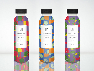 Samba Packaging concept bottle brazil fruit grid juice music package pattern restaurant samba