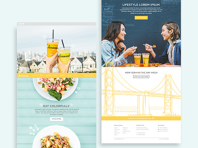 Lemonade Homepage california fast casual food illustration lemonade restaurant simmer website