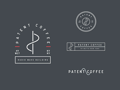 Patent Coffee Logos badge coffee current nyc patent radio wave system tesla