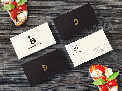 Bruschetta Cards bar bread bruschetta business cards food garlic grill oil restaurant simmer