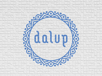 Dalup Logotype badge eat fast casual food indian mandala nyc pattern restaurant simmer wall