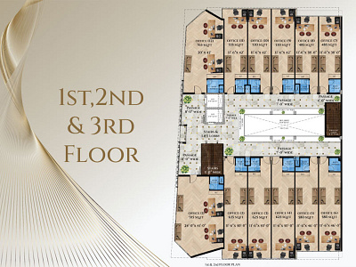 2D floor plan building corporate floor floorplan graphic design highrise office plan realestate shop