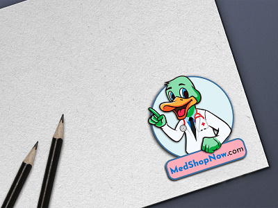 Cartoon character branding cartoon design illustration logo med medical medicine shop tablets vector