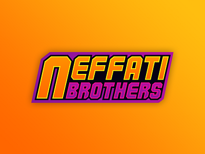 Neffati Brothers Twitch Profile branding design flat icon illustrator logo mascot minimal typography vector