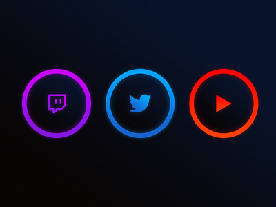 Social Media Icons For Twitch Channel app branding design flat icon illustrator minimal ui vector web