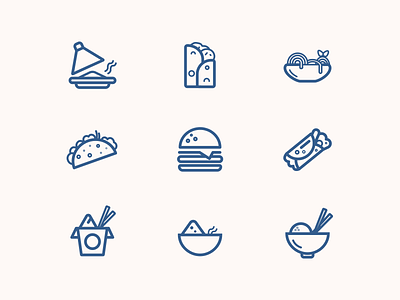 Food icons for UI design